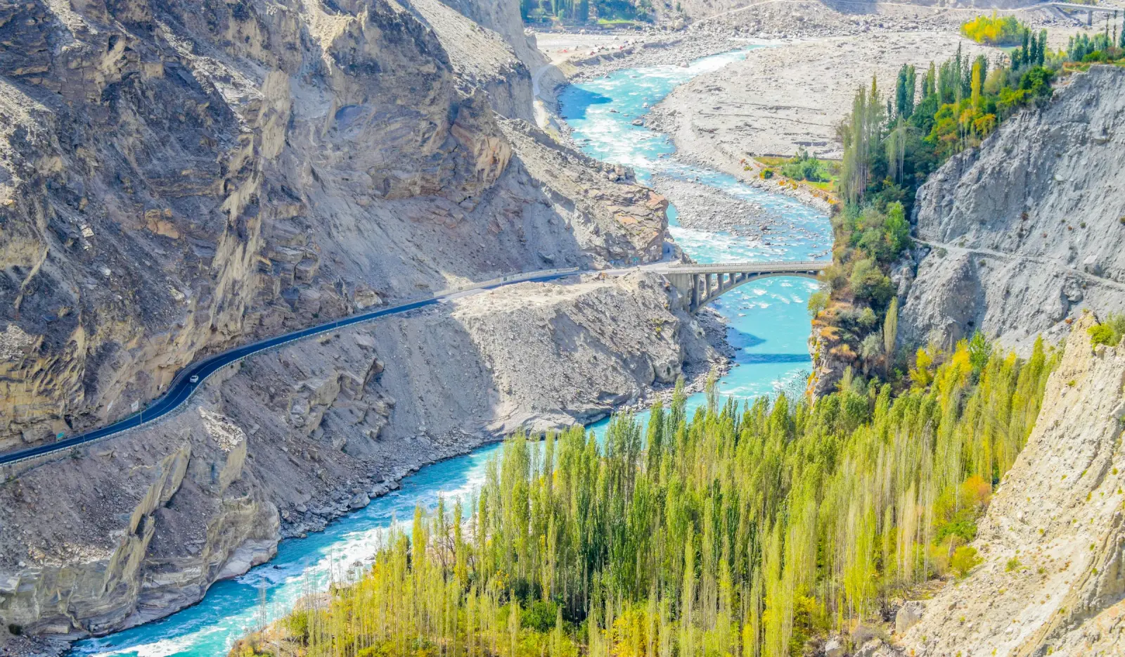 A mountain road through Gilgit-Baltistan